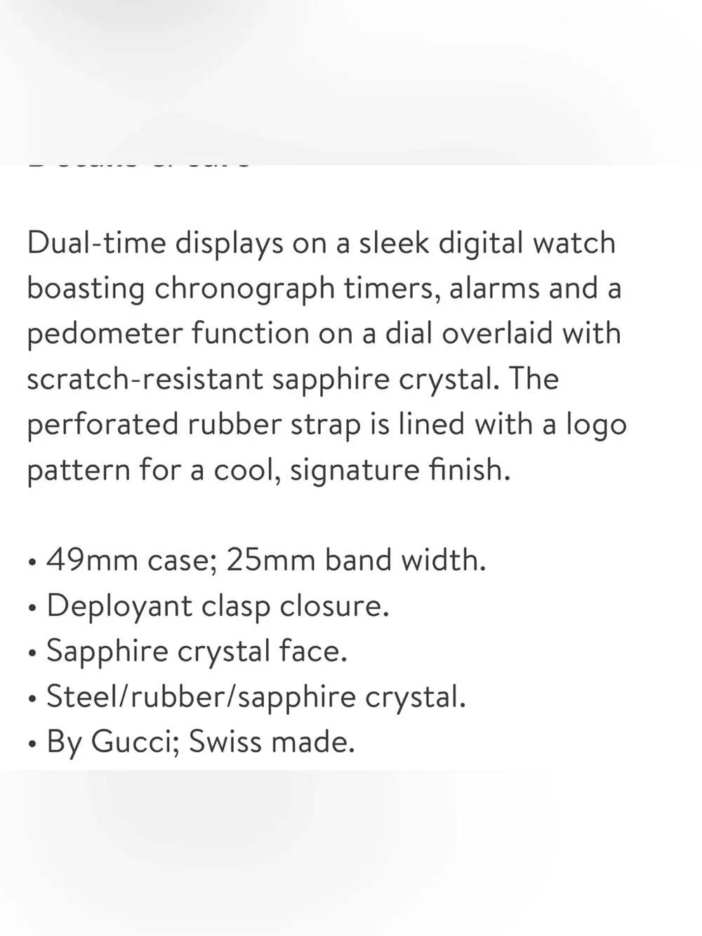 Gucci White Digital Round Watch with Green-Red Web Stripe